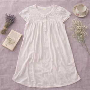 Miss Elaine Silkyknit Lavender Cotton Blend Pintuck Nightgown NWT Small Romantic